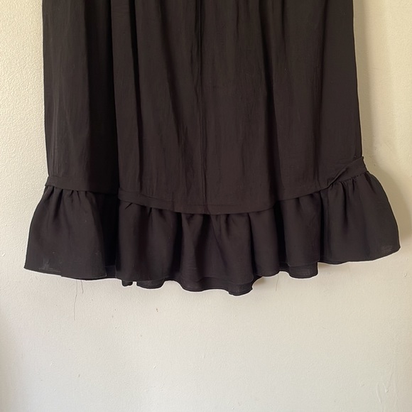 WHO WHAT WEAR | Women's Flutter Short Sleeve A-Line Dress Black S - Picture 5 of 7